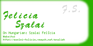 felicia szalai business card